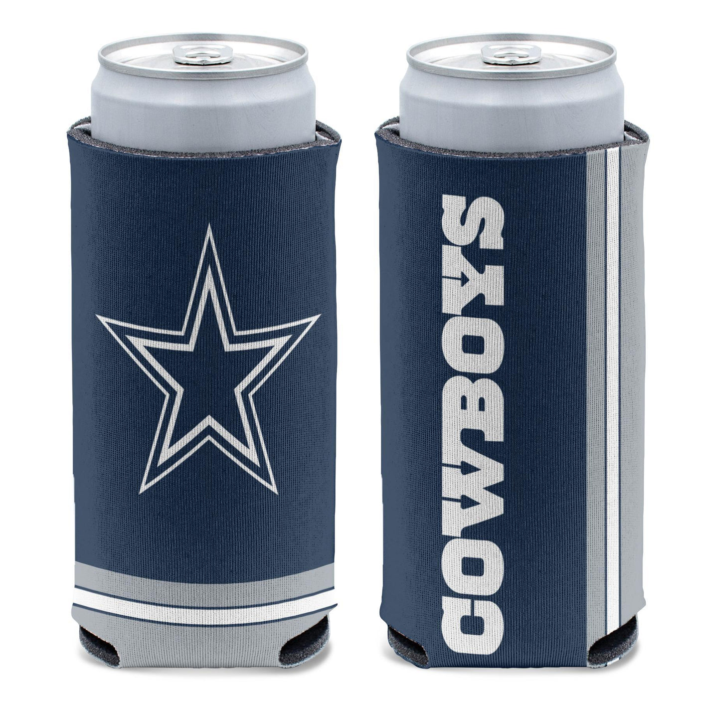 Cowboys 12oz Logo Slim Can Cooler