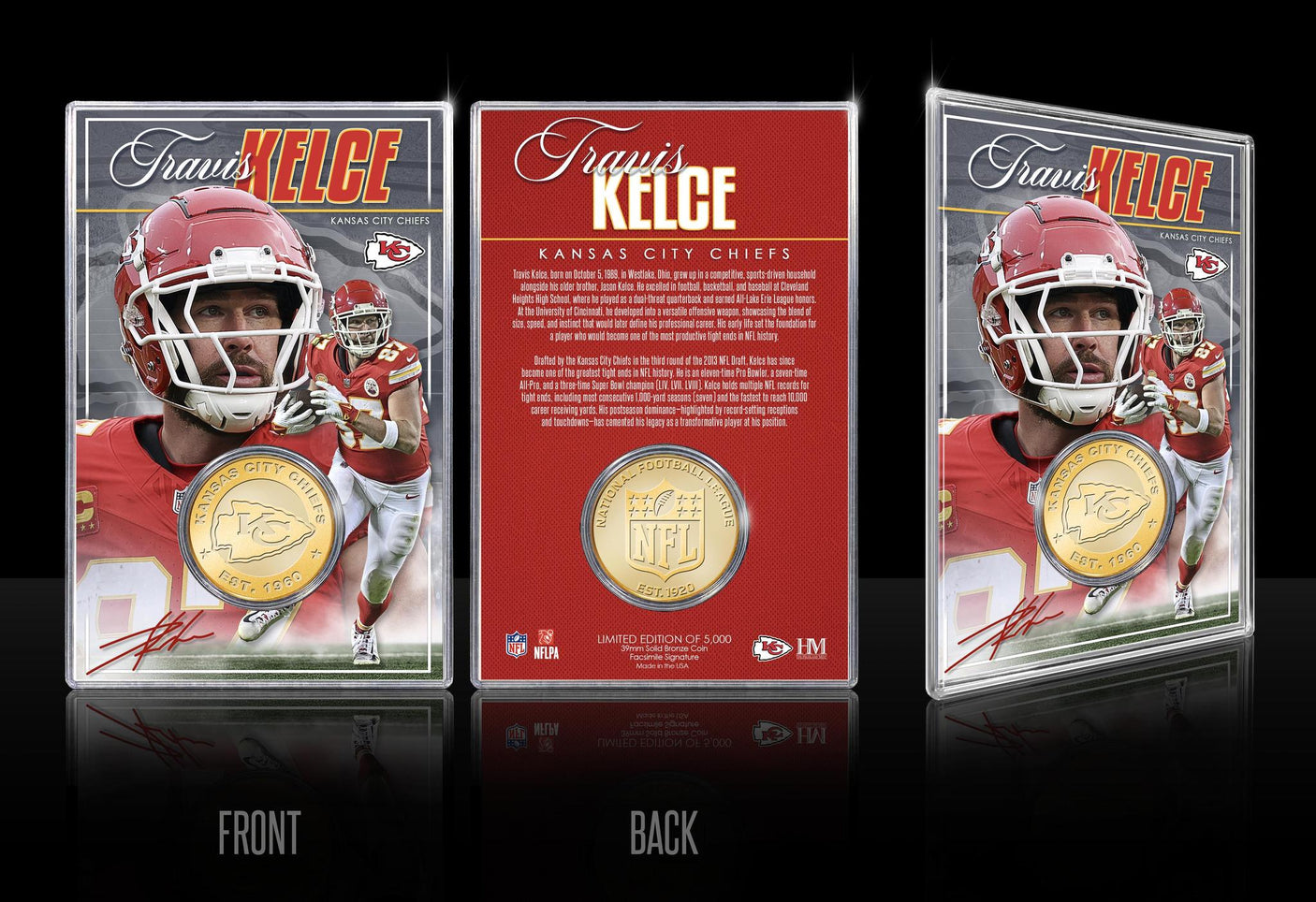 Chiefs Travis Kelce Bronze Coin Card