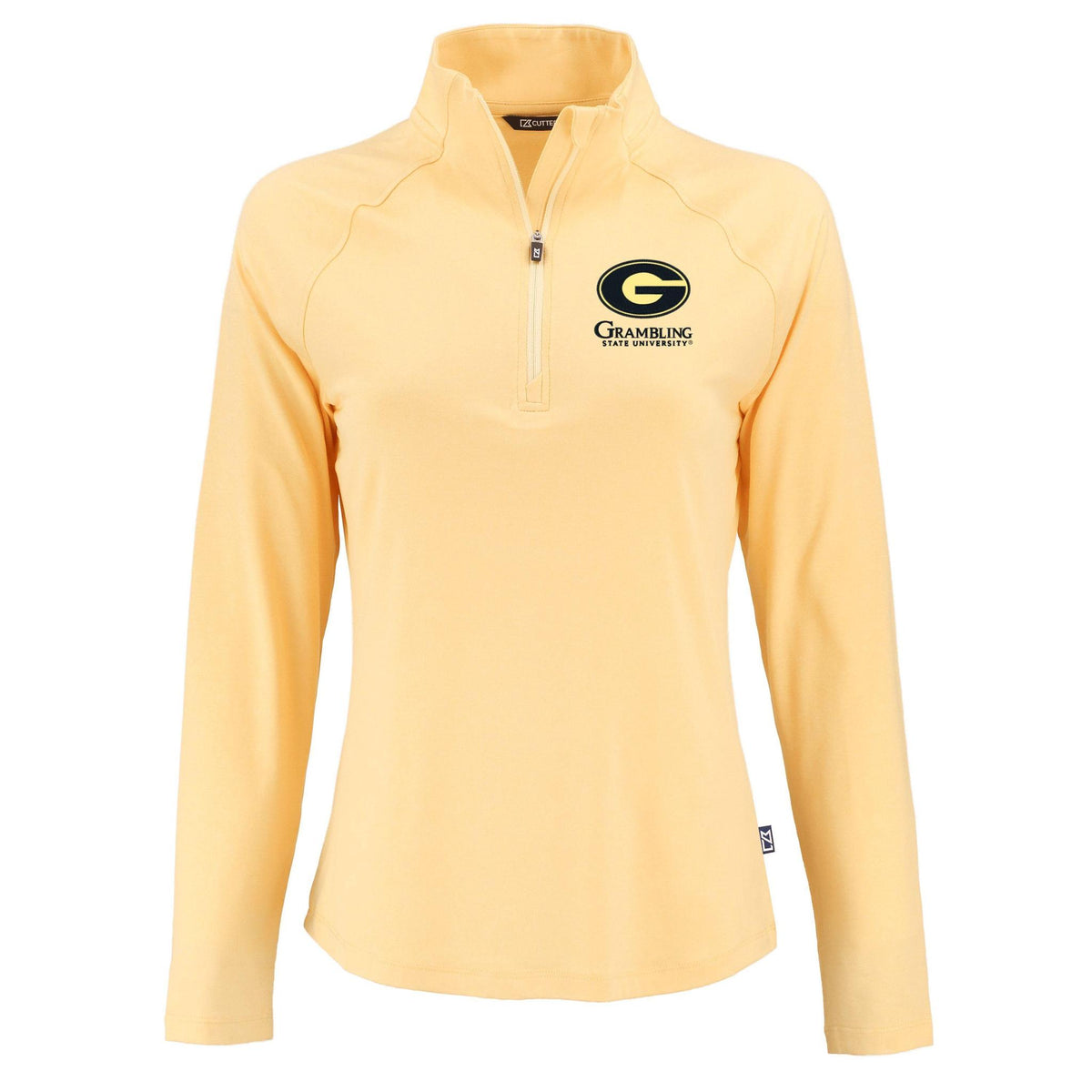 HBCU Team Cutter & Buck Women's Coastline Recycled Double Peached 1/4 Zip Pullover Pro Football Hall of Fame XL Grambling