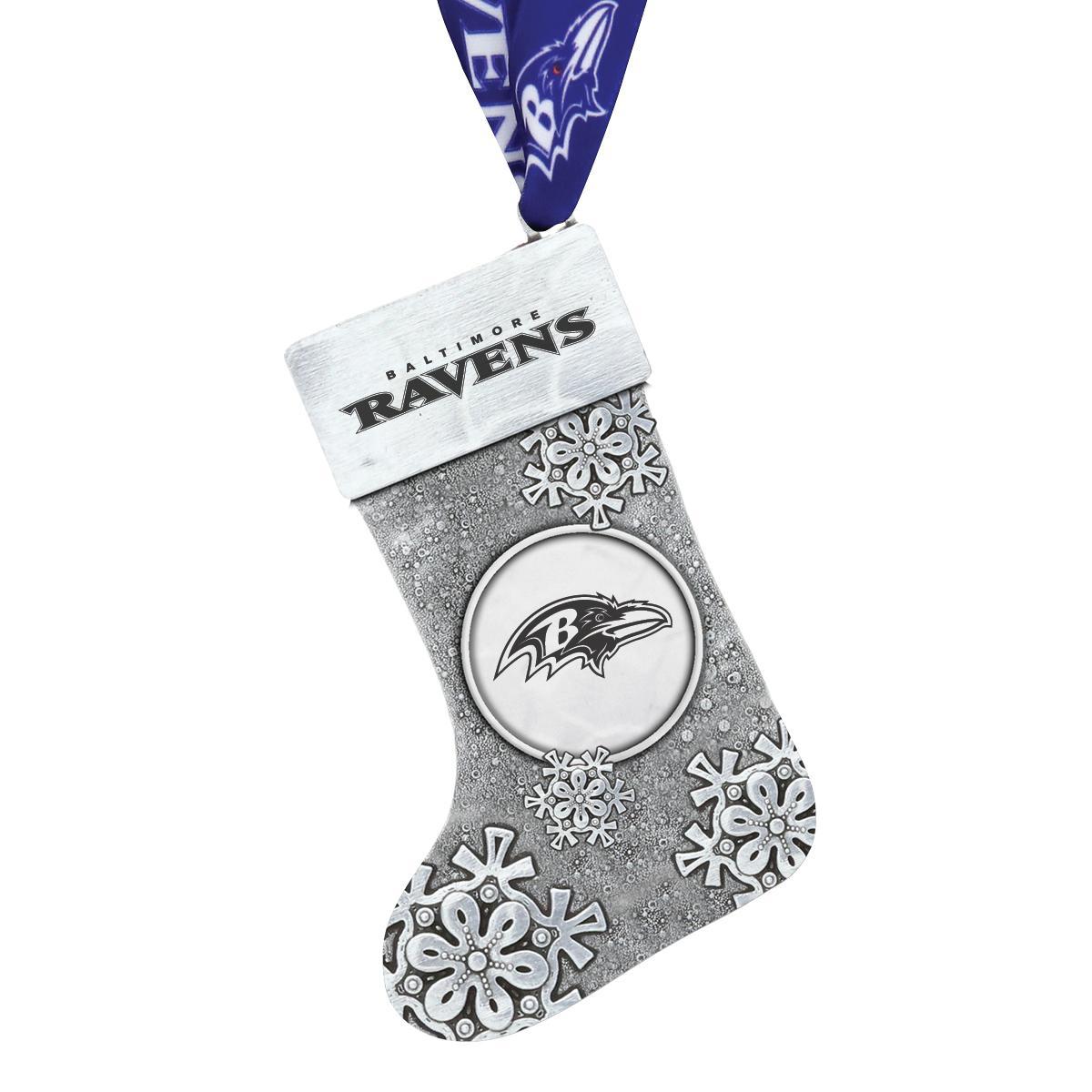 Ravens Snowflake Stocking Ornament