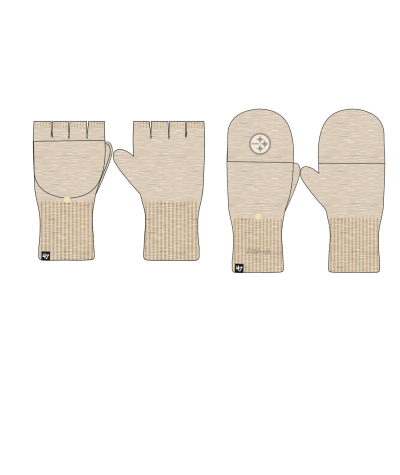 Steelers 2025 '47 Brand Women's Latte Gloves