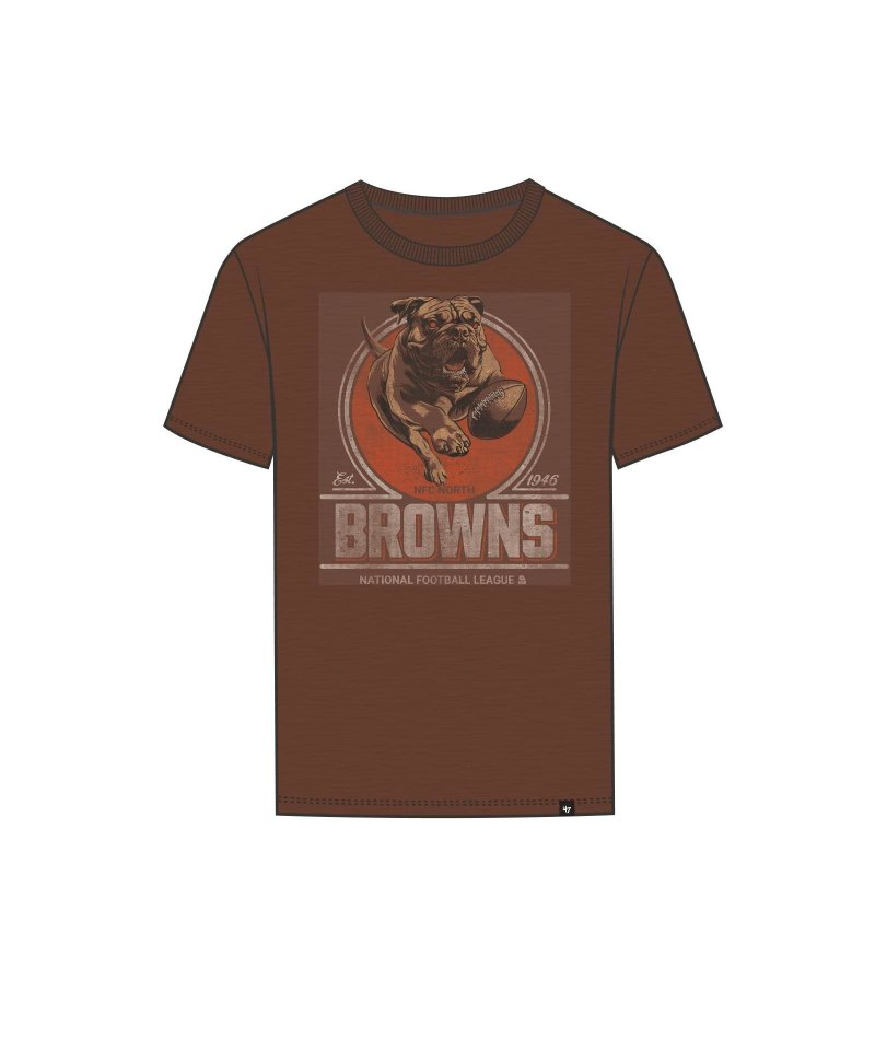 Browns 2026 '47 Brand Men's Historic Emblem Mark Scrum T-Shirt