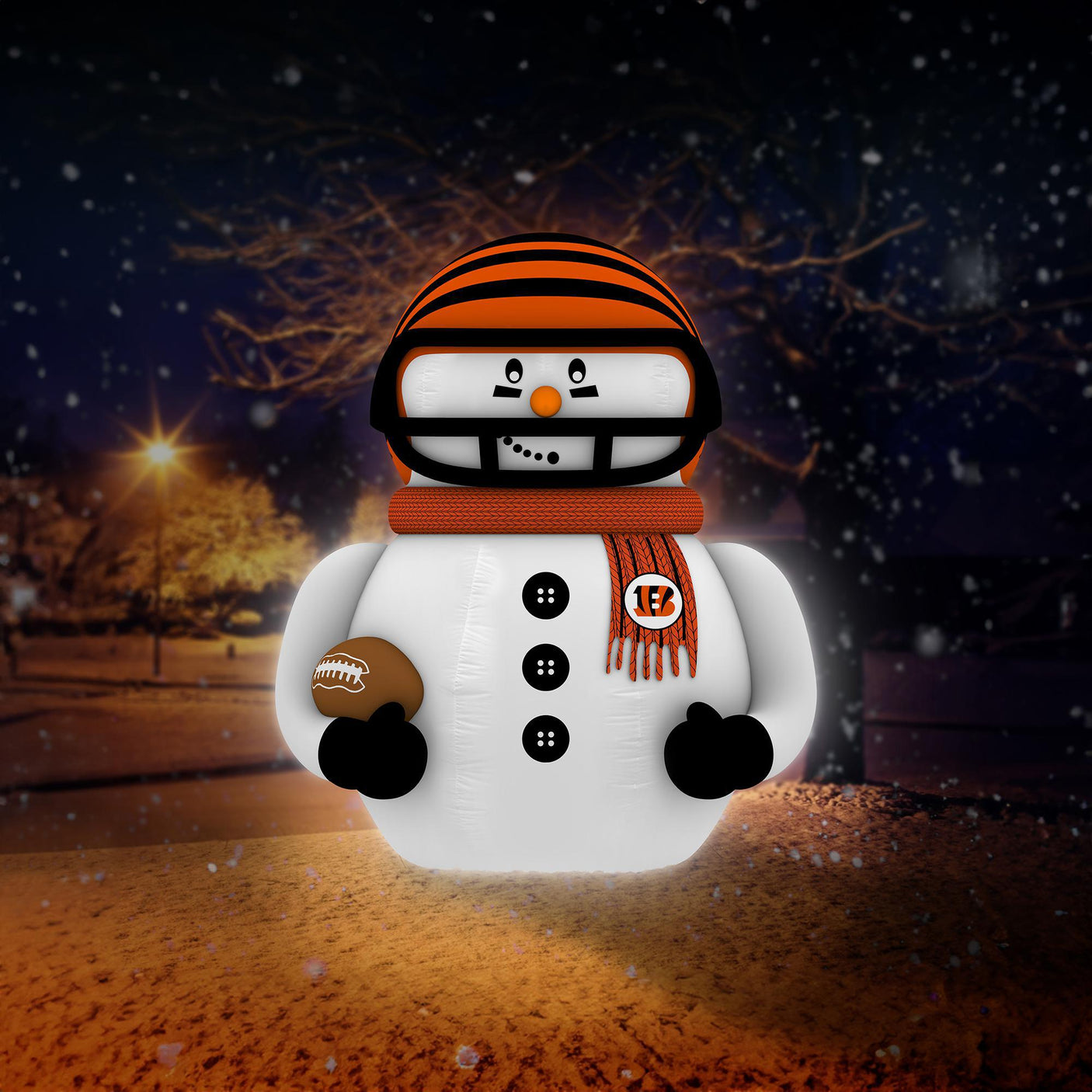 Bengals Team Pride Inflatable Snowman Player