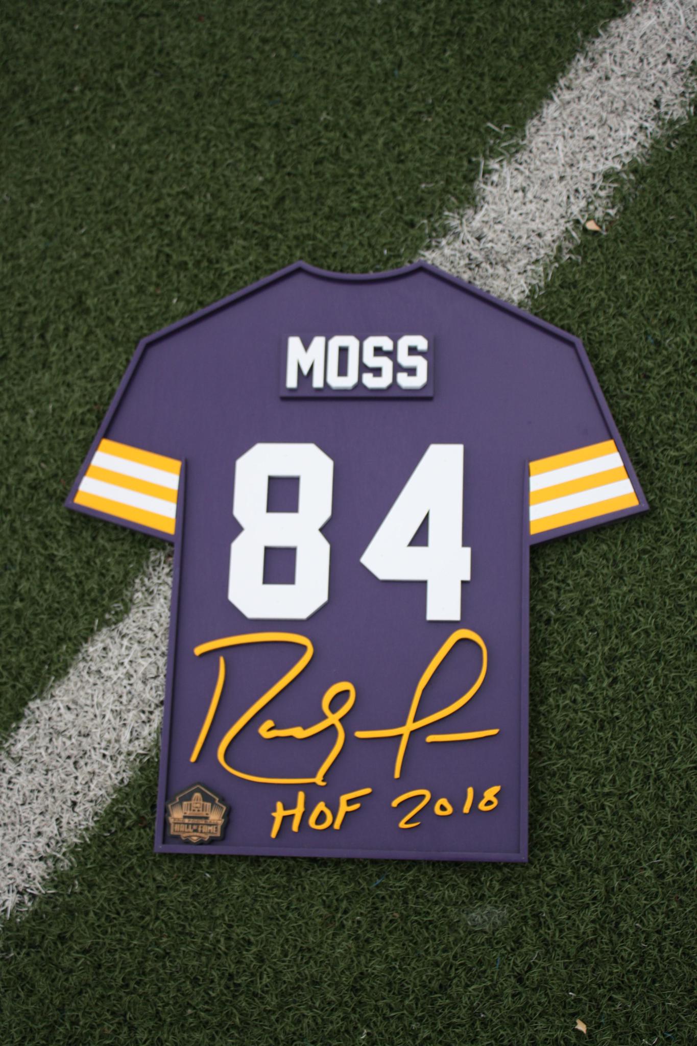 Randy Moss Wood Jersey 3D Sign