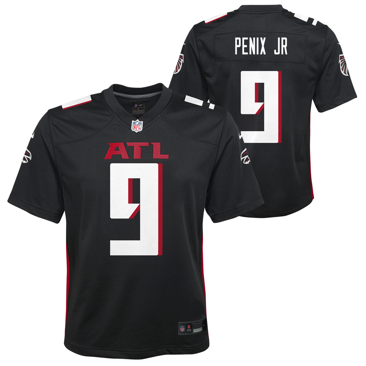 Youth Nike Michael Penix Jr. Black Atlanta Falcons Team Game Jersey Size: Small