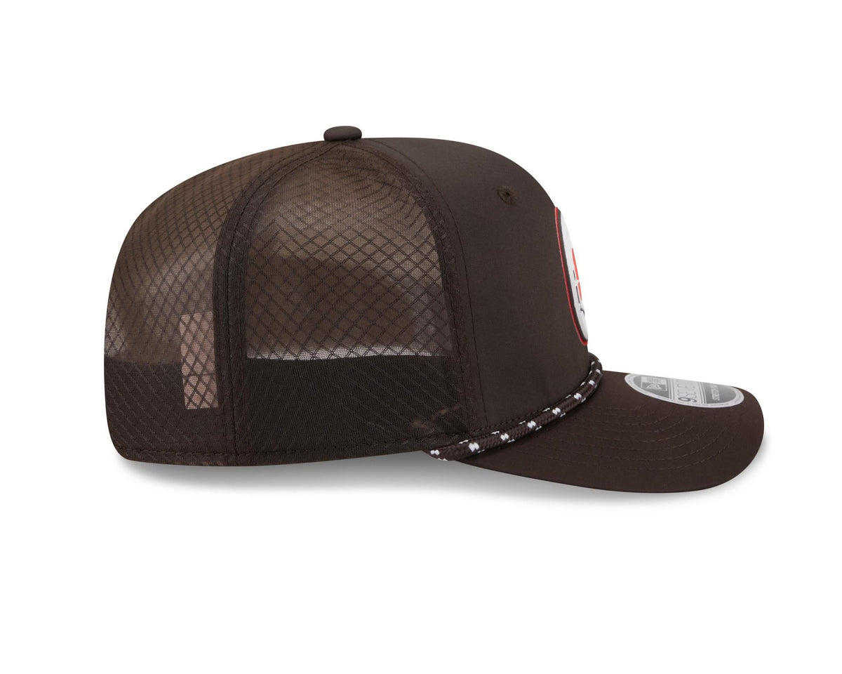 Browns 2026 New Era Men's 9SEVENTY Stretch Snap Two-Tone Hat Pro Football Hall of Fame