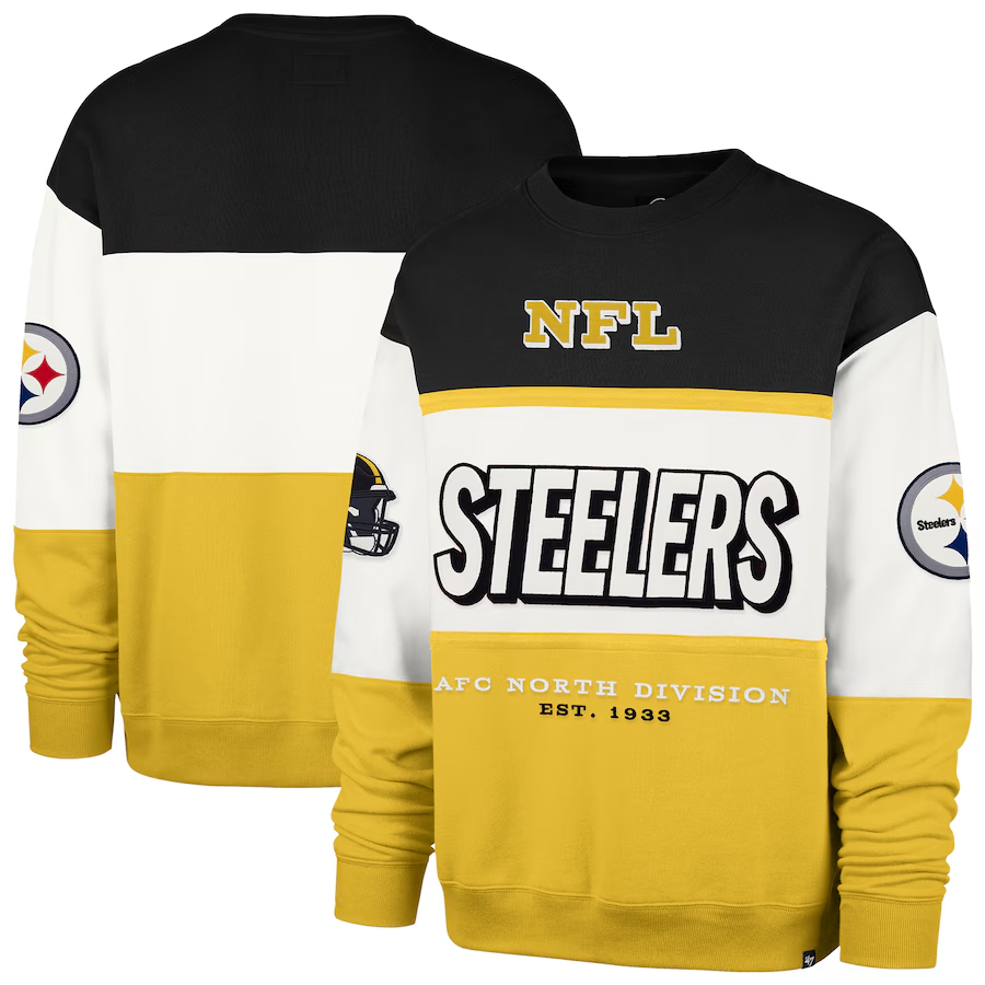 Steelers 2025 '47 Brand Men's Breeze By Maximalist Crewneck