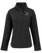 Panthers Cutter and Buck Women's Black Hunts Point Eco Fleece Snap Pullover