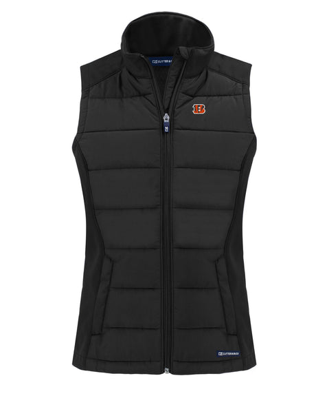 Bengals Cutter and Buck Women's Evoke Eco Hybrid Vest