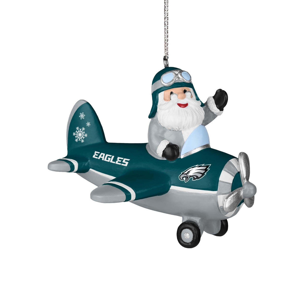Eagles Santa Airplane Ornament Pro Football Hall of Fame
