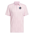 Hall of Fame Men's Clear Pink Adidas Ultimate365 Micro Textured Polo