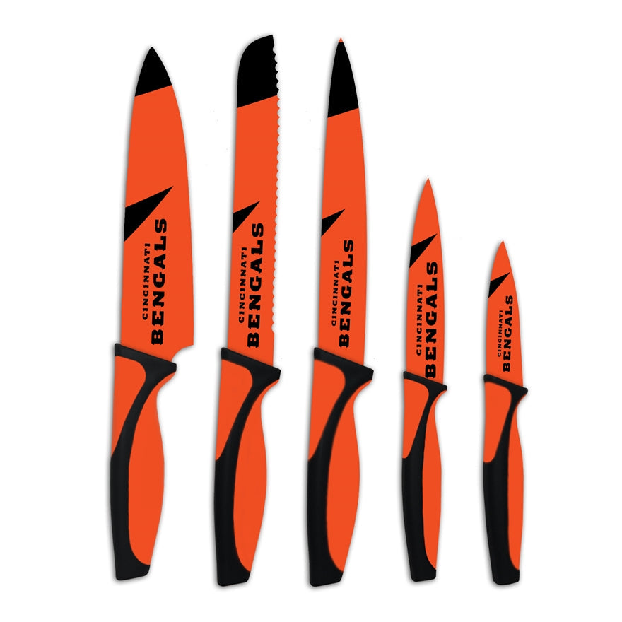 Bengals 5-Piece Stainless Steel Cutlery Knife Set