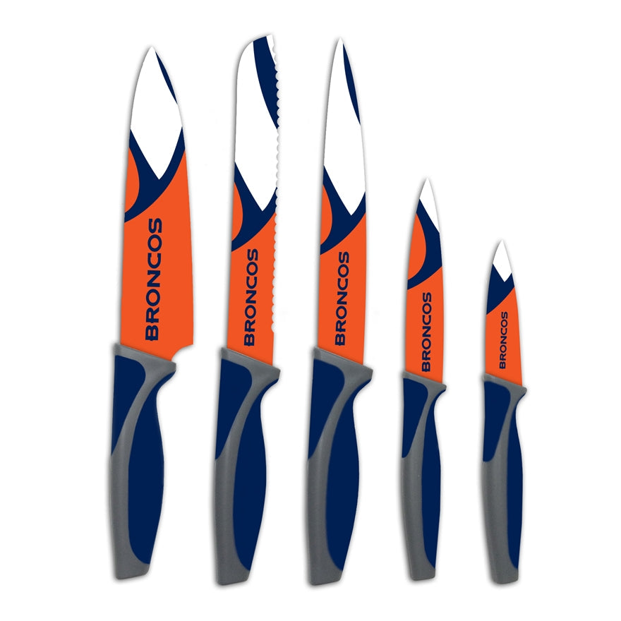 Broncos 5-Piece Stainless Steel Cutlery Knife Set