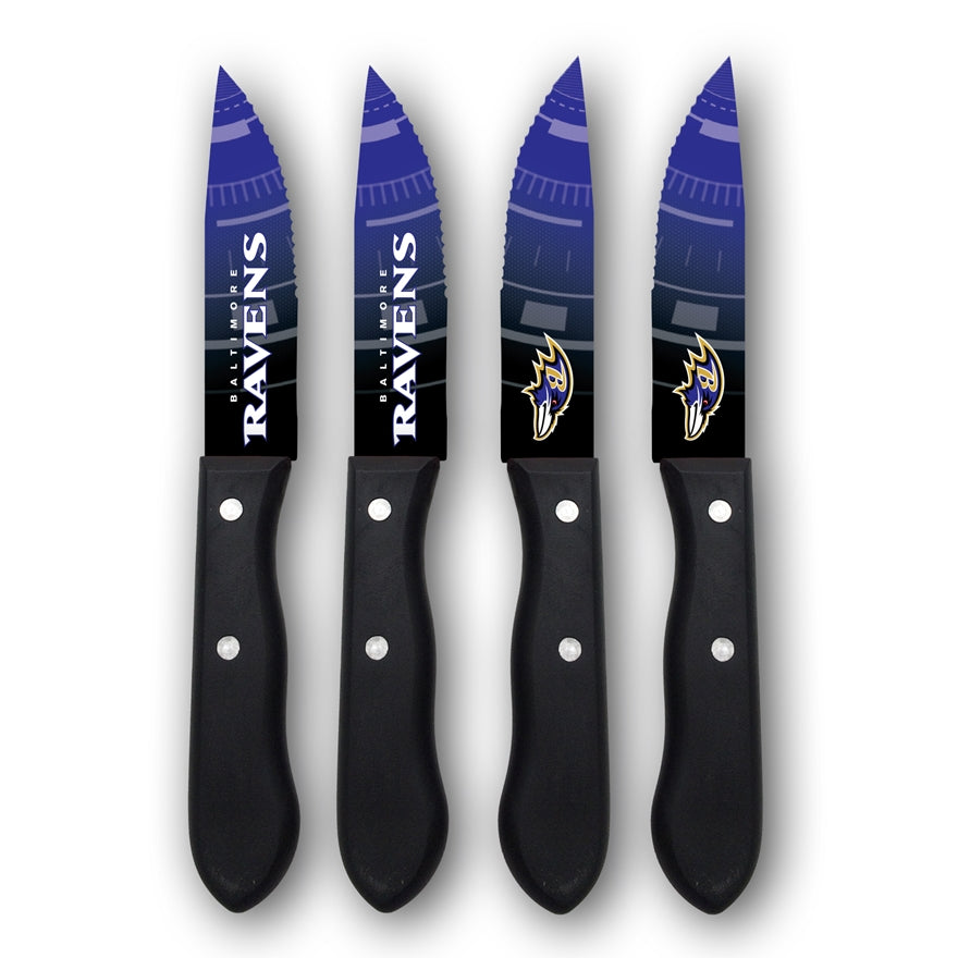 Ravens 4-Piece Stainless Steel Steak Knife Set