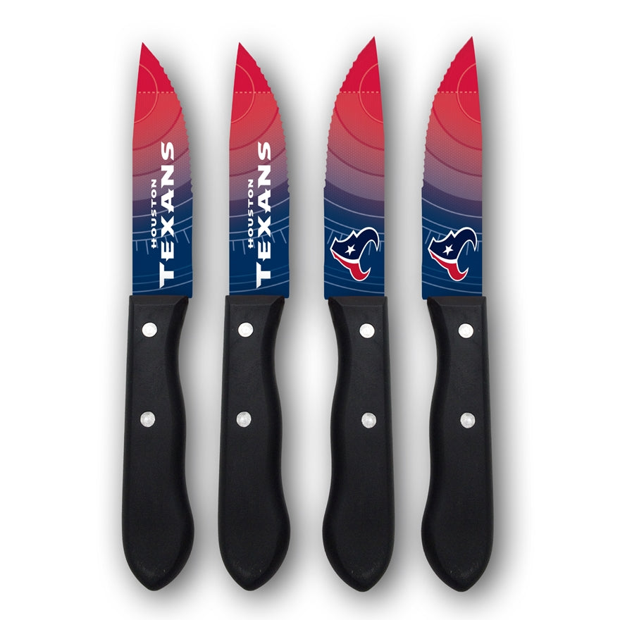 Texans 4-Piece Stainless Steel Steak Knife Set