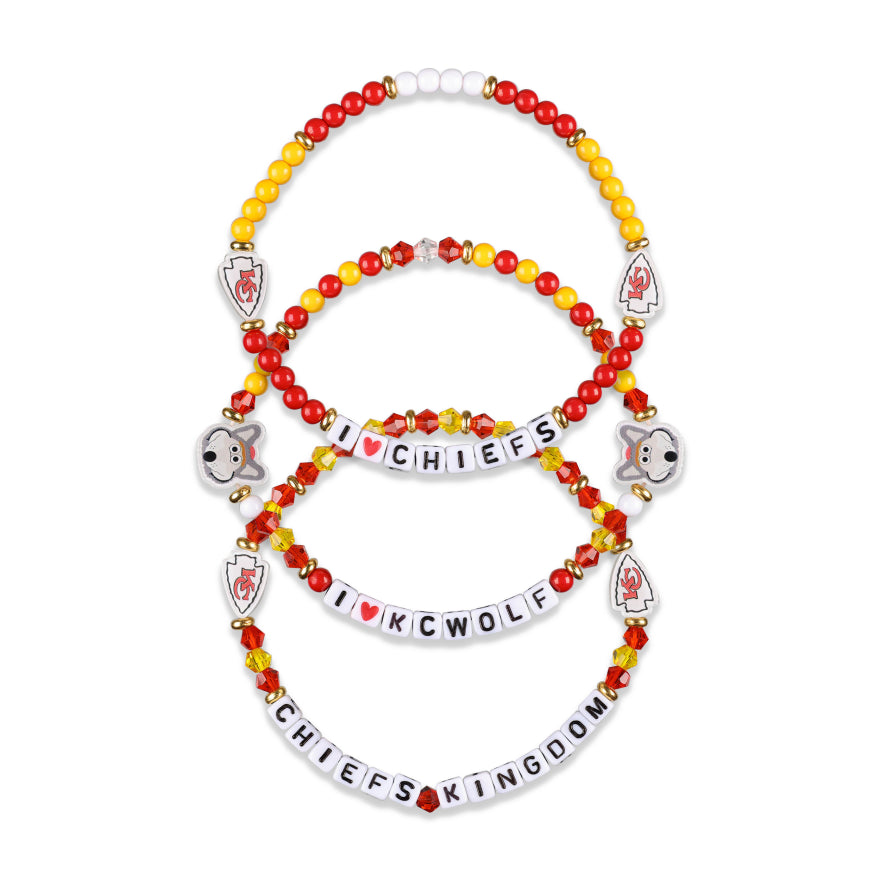 Chiefs 3 Pack Bracelets