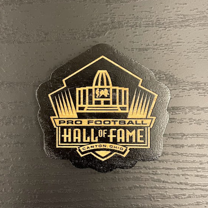 Hall of Fame Logo Black Wood Magnet