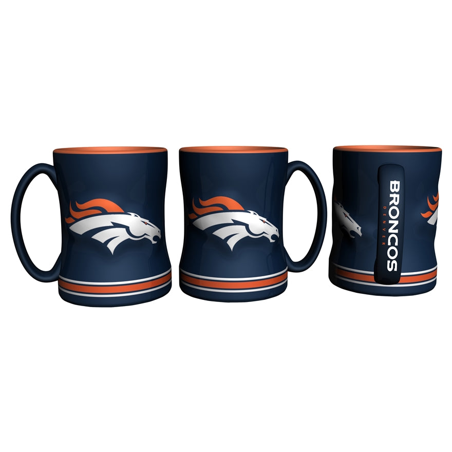 Broncos 14oz Relief Sculpted Mug Pro Football Hall of Fame
