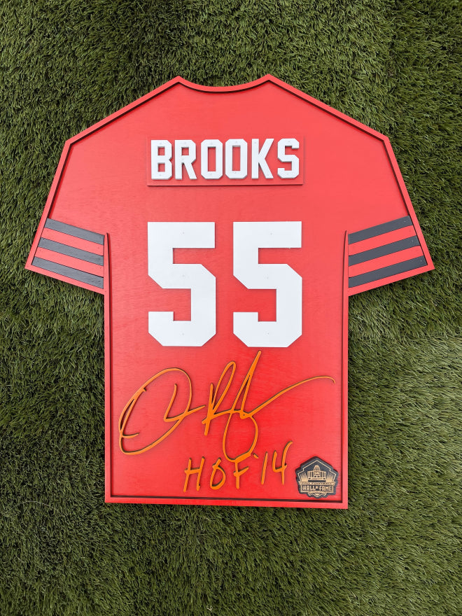 Derrick Brooks Wood Jersey 3D Sign - DS