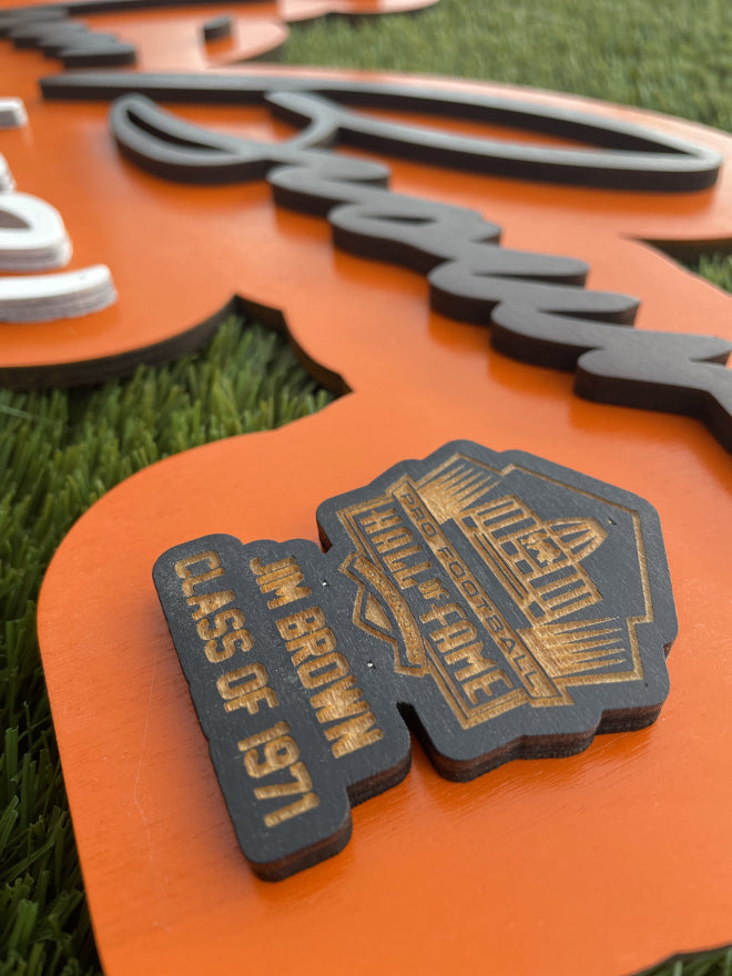 Jim Brown 3D Signature Alternate Color Wall Sign - DS