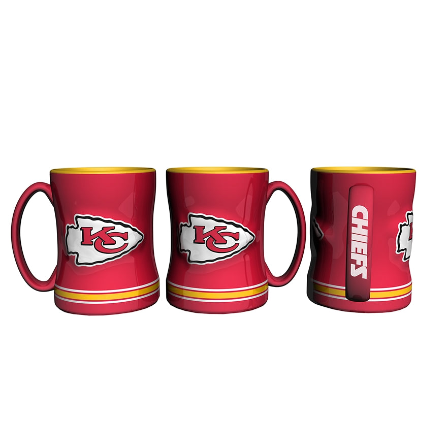 Chiefs 14oz Relief Sculpted Mug Pro Football Hall of Fame