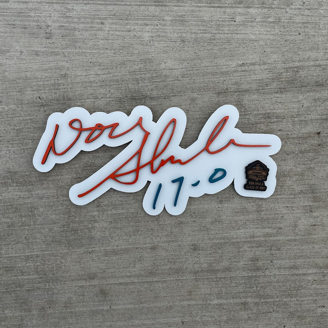 Don Shula 3D Signature Color Wall Sign - DS