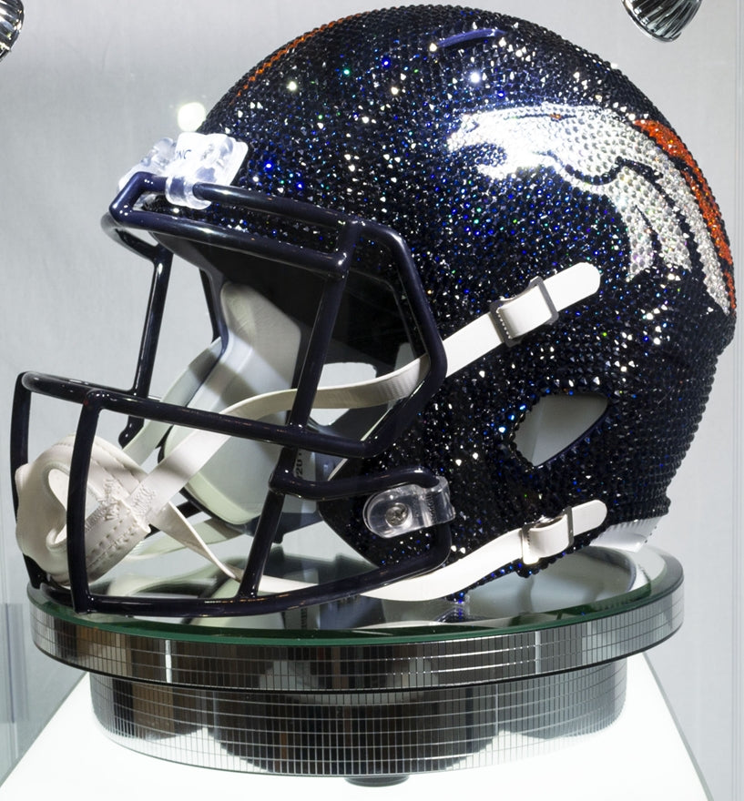 Broncos Swarovski Crystal Full Size Helmet