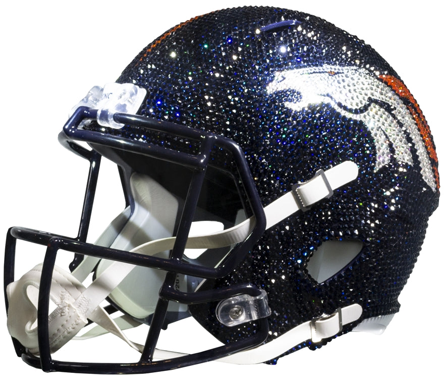 Broncos Swarovski Crystal Full Size Helmet