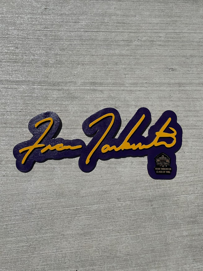 Fran Tarkenton 3D Signature Color Wall Sign