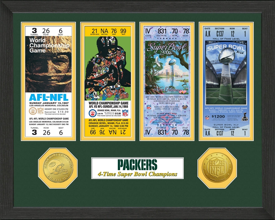 Packers Super Bowl Championship Ticket Collection