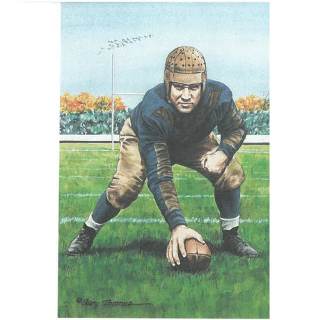 George Trafton Goal Line Art Proof Card