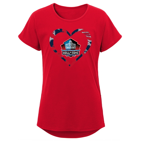 Hall of Fame Youth Girls Tie-Dye Heart T-Shirt