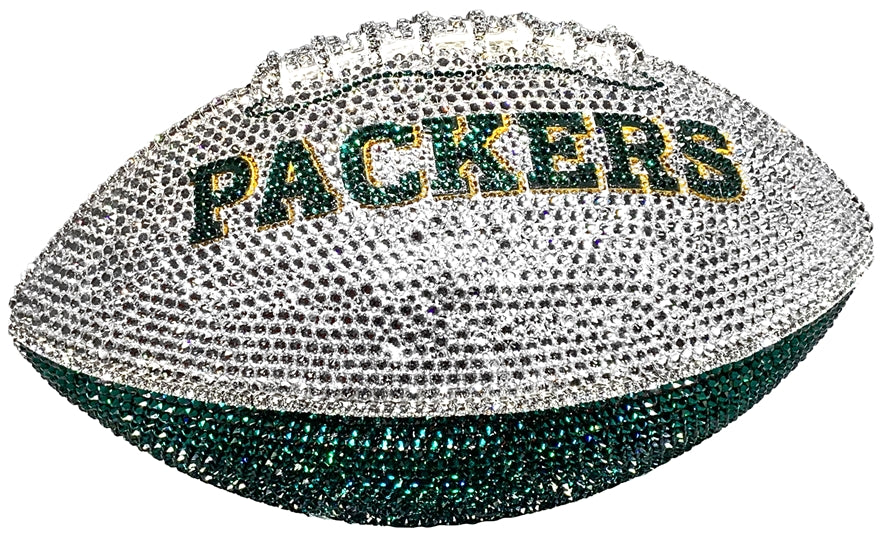 Packers Swarovski Crystal Full Size Football