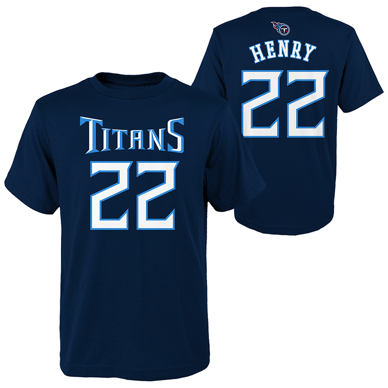 Titans Derrick Henry Youth Mainliner Name & Number T-Shirt
