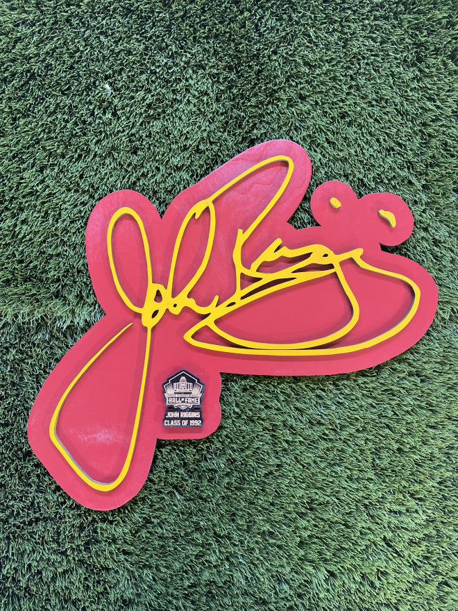 John Riggins 3D Signature Color Wall Sign - DS