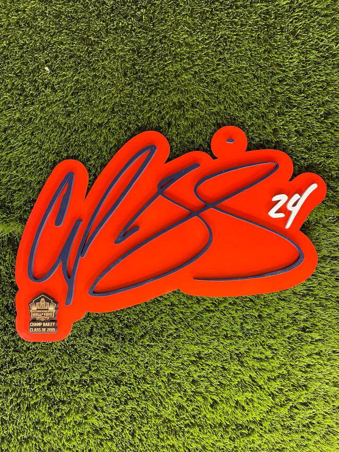 Champ Bailey 3D Signature Color Wall Sign - DS