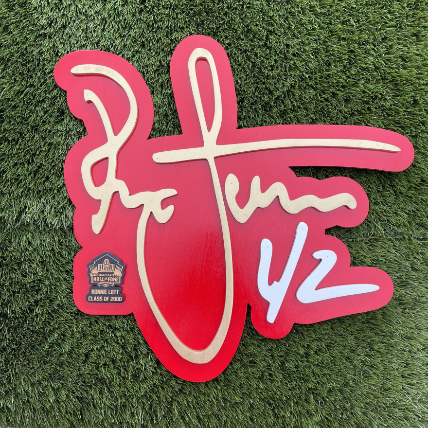 Ronnie Lott 3D Signature Color Wall Sign - DS