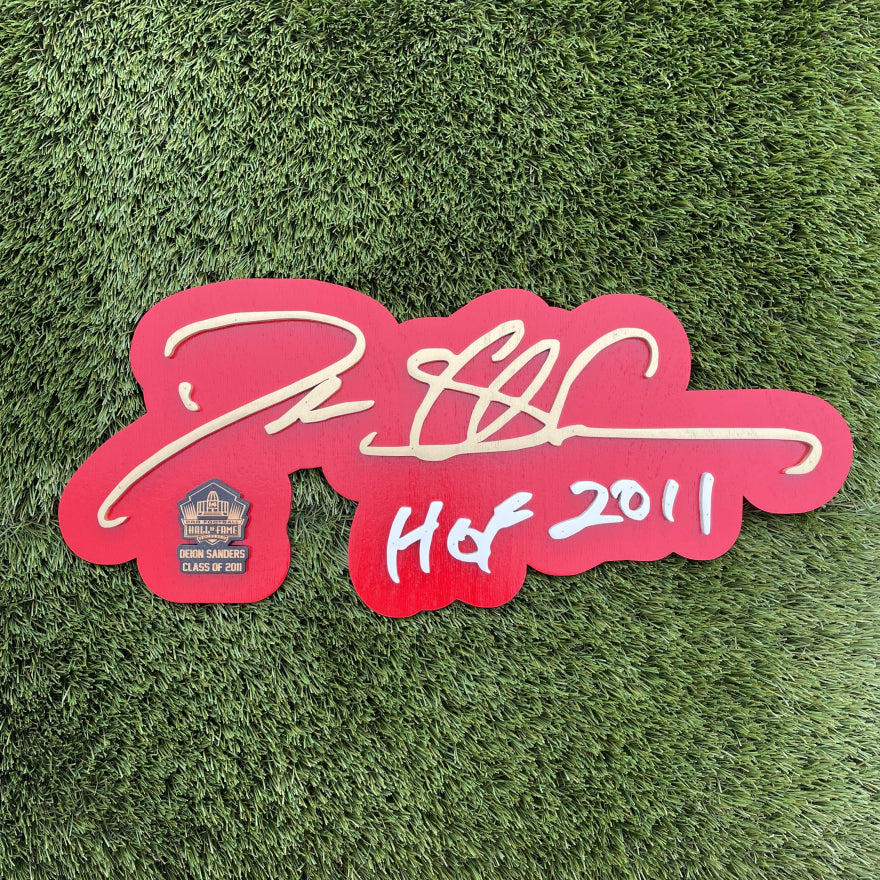 Deion Sanders 3D Signature Color Wall Sign - DS