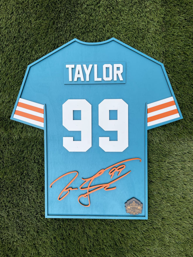 Jason Taylor Wood Jersey 3D Sign - DS