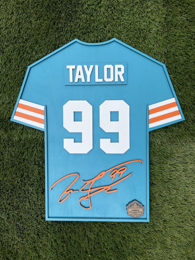 Jason Taylor Wood Jersey 3D Sign - DS