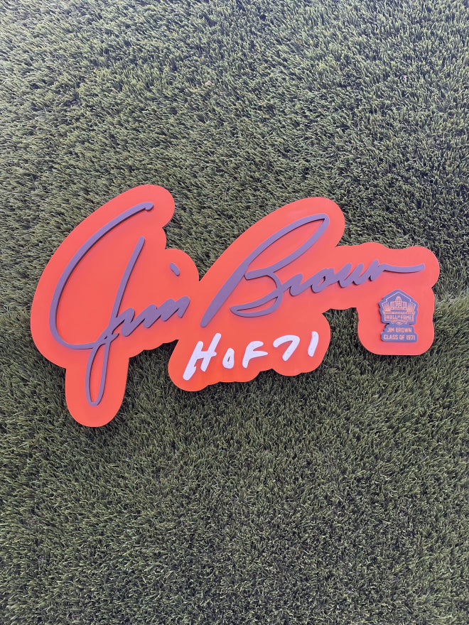 Jim Brown 3D Signature Alternate Color Wall Sign - DS