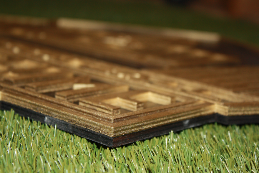 3D Hall Of Fame Logo Wall Gold Wood Sign