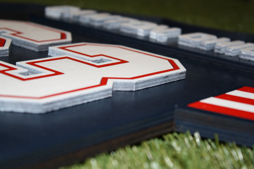 Hall of Fame Wood Jersey 3D Sign - DS Pro Football Hall of Fame