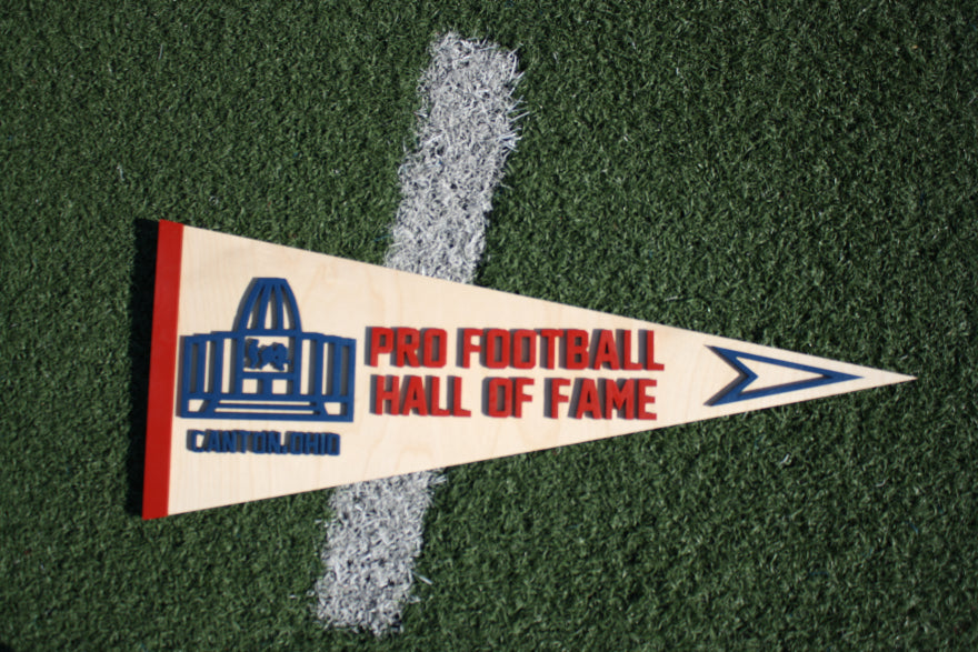Hall of Fame Wood Pennant Wall Sign - DS Pro Football Hall of Fame