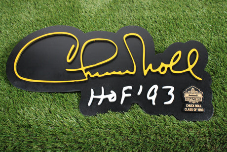 Chuck Noll Color Wood Sign