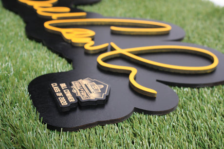 Bill Cowher Color Wood Sign