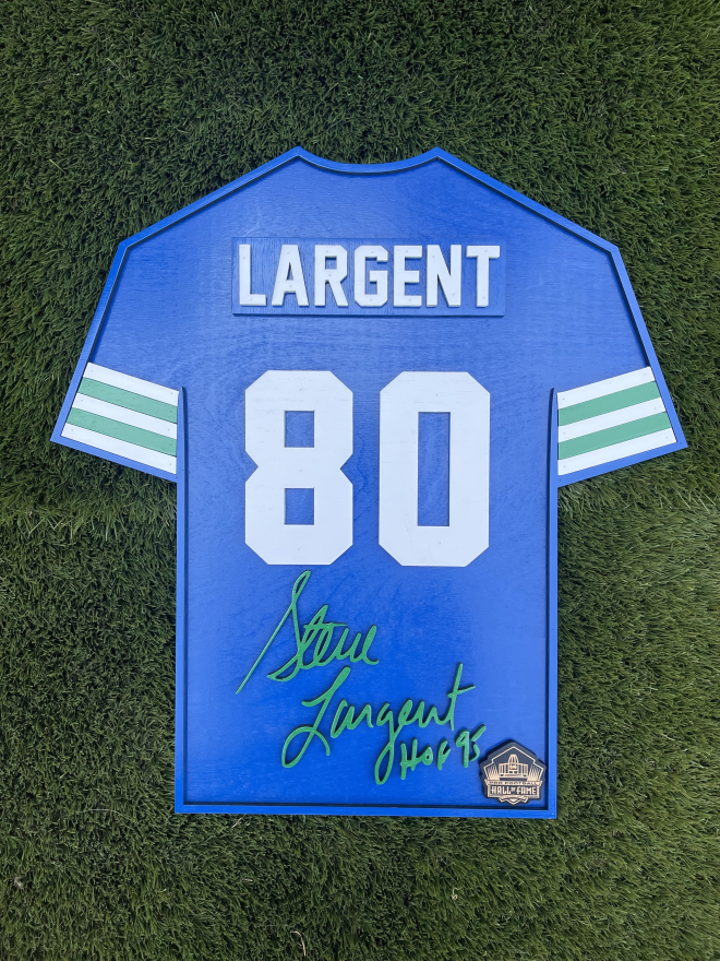 Steve Largent Wood Jersey 3D Sign - DS