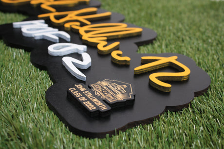 John Stallworth Color Wood Sign