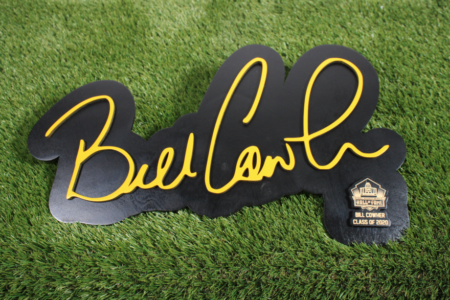 Bill Cowher Color Wood Sign