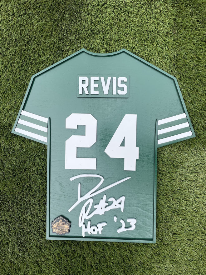 Darrelle Revis Wood Jersey 3D Sign